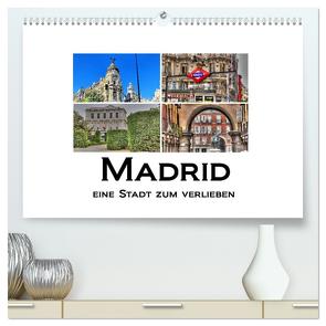 Madrid eine Stadt zum Verlieben (hochwertiger Premium Wandkalender 2024 DIN A2 quer), Kunstdruck in Hochglanz von M.Polok,  M.Polok