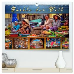 Märkte der Welt (hochwertiger Premium Wandkalender 2024 DIN A2 quer), Kunstdruck in Hochglanz von Roder,  Peter