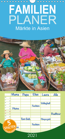 Märkte in Asien – Familienplaner hoch (Wandkalender 2021 , 21 cm x 45 cm, hoch) von BuddhaART
