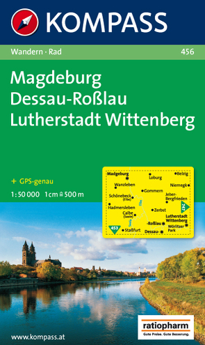 KOMPASS Wanderkarte Magdeburg – Dessau – Roßlau – Lutherstadt Wittenberg von KOMPASS-Karten GmbH