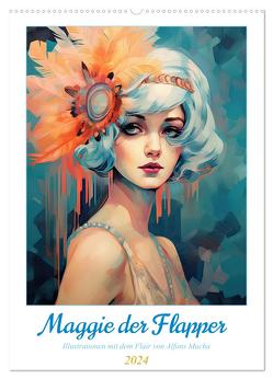 Maggie der Flapper (Wandkalender 2024 DIN A2 hoch), CALVENDO Monatskalender von Balan,  Peter