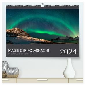 Magie der Polarnacht (hochwertiger Premium Wandkalender 2024 DIN A2 quer), Kunstdruck in Hochglanz von Aurora,  Operation
