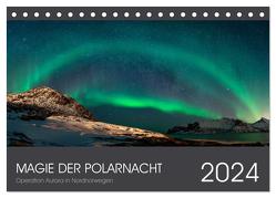 Magie der Polarnacht (Tischkalender 2024 DIN A5 quer), CALVENDO Monatskalender von Aurora,  Operation