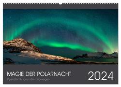 Magie der Polarnacht (Wandkalender 2024 DIN A2 quer), CALVENDO Monatskalender von Aurora,  Operation