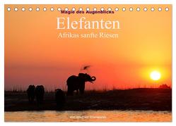Magie des Augenblicks – Elefanten – Afrikas sanfte Riesen (Tischkalender 2024 DIN A5 quer), CALVENDO Monatskalender von Wisniewski,  Winfried
