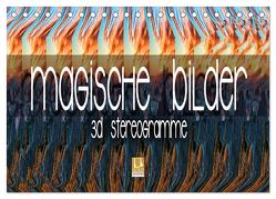 Magische Bilder – 3D Stereogramme (Tischkalender 2024 DIN A5 quer), CALVENDO Monatskalender von Bleicher,  Renate