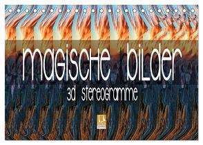 Magische Bilder – 3D Stereogramme (Tischkalender 2024 DIN A5 quer), CALVENDO Monatskalender von Bleicher,  Renate