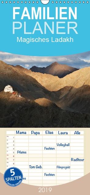 Magisches Ladakh – Familienplaner hoch (Wandkalender 2019 , 21 cm x 45 cm, hoch) von Becker,  Bernd