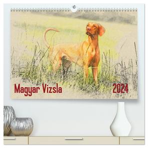 Magyar Vizsla 2024 (hochwertiger Premium Wandkalender 2024 DIN A2 quer), Kunstdruck in Hochglanz von Redecker,  Andrea