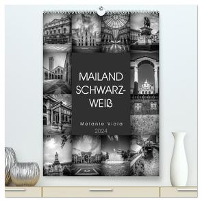 MAILAND SCHWARZWEIß (hochwertiger Premium Wandkalender 2024 DIN A2 hoch), Kunstdruck in Hochglanz von Viola,  Melanie