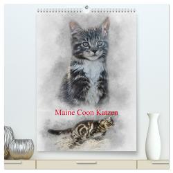 Maine Coon Katzen (hochwertiger Premium Wandkalender 2024 DIN A2 hoch), Kunstdruck in Hochglanz von Gaymard,  Alain