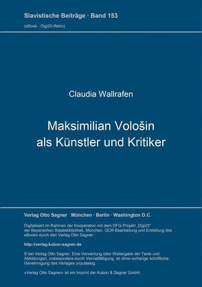 Maksimilian Vološin als Künstler und Kritiker von Wallrafen,  Claudia