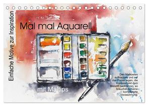 Mal mal Aquarell (Tischkalender 2024 DIN A5 quer), CALVENDO Monatskalender von Krause,  Jitka