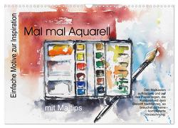 Mal mal Aquarell (Wandkalender 2024 DIN A3 quer), CALVENDO Monatskalender von Krause,  Jitka