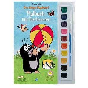 Trötsch Der kleine Maulwurf Malbuch mit Tuschkasten und Pinsel von Miler,  Zdeněk