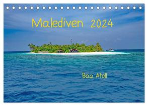 Malediven – Dreamland (Tischkalender 2024 DIN A5 quer), CALVENDO Monatskalender von Hennrich,  Peter