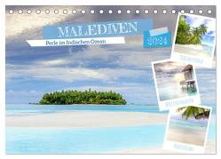 Malediven, Perle im Indischen Ozean (Tischkalender 2024 DIN A5 quer), CALVENDO Monatskalender von Grellmann Photography,  Tilo