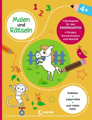 Malen und Rätseln – Denkspiele für den Kindergarten (4+) von Hein,  Elena