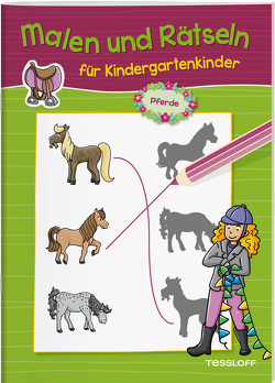 Malen und Rätseln für Kindergartenkinder. Pferde von Schwendemann,  Nadja