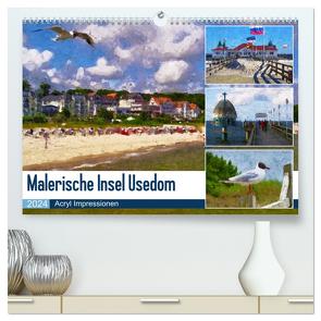 Malerische Insel Usedom – Acryl Impressionen (hochwertiger Premium Wandkalender 2024 DIN A2 quer), Kunstdruck in Hochglanz von Frost,  Anja