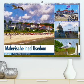 Malerische Insel Usedom – Acryl Impressionen (Premium, hochwertiger DIN A2 Wandkalender 2022, Kunstdruck in Hochglanz) von Frost,  Anja