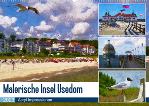 Malerische Insel Usedom – Acryl Impressionen (Wandkalender 2023 DIN A2 quer) von Frost,  Anja