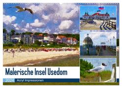 Malerische Insel Usedom – Acryl Impressionen (Wandkalender 2024 DIN A2 quer), CALVENDO Monatskalender von Frost,  Anja