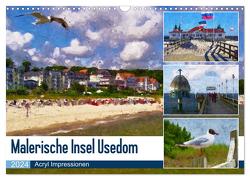 Malerische Insel Usedom – Acryl Impressionen (Wandkalender 2024 DIN A3 quer), CALVENDO Monatskalender von Frost,  Anja