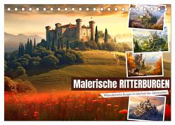 Malerische Ritterburgen (Tischkalender 2024 DIN A5 quer), CALVENDO Monatskalender von Löwer,  Sabine