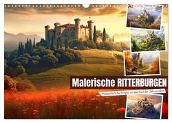 Malerische Ritterburgen (Wandkalender 2024 DIN A3 quer), CALVENDO Monatskalender von Löwer,  Sabine