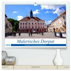 Malerisches Dorpat – Estlands Universitätsstadt Tartu (hochwertiger Premium Wandkalender 2024 DIN A2 quer), Kunstdruck in Hochglanz von von Loewis of Menar,  Henning