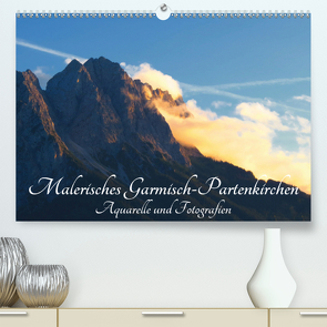 Malerisches Garmisch Partenkirchen – Aquarelle und Fotografien (Premium, hochwertiger DIN A2 Wandkalender 2021, Kunstdruck in Hochglanz) von Dürr,  Brigitte