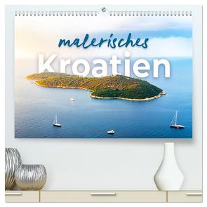 Malerisches Kroatien (hochwertiger Premium Wandkalender 2024 DIN A2 quer), Kunstdruck in Hochglanz von Monkey,  Happy