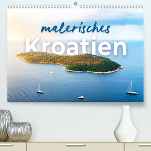 Malerisches Kroatien (Premium, hochwertiger DIN A2 Wandkalender 2024, Kunstdruck in Hochglanz) von Monkey,  Happy