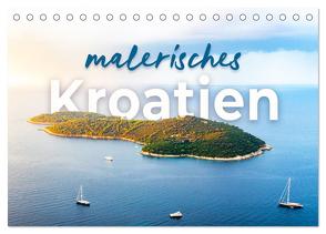 Malerisches Kroatien (Tischkalender 2024 DIN A5 quer), CALVENDO Monatskalender von Monkey,  Happy