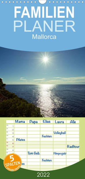 Mallorca – Familienplaner hoch (Wandkalender 2022 , 21 cm x 45 cm, hoch) von Kulla,  Alexander