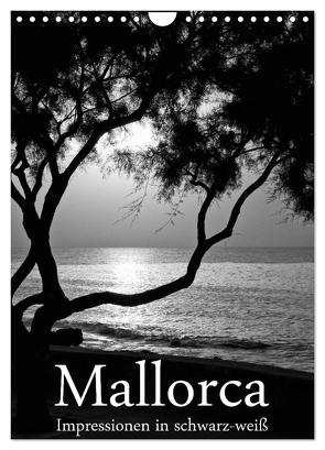 Mallorca Impressionen in schwarz-weiß (Wandkalender 2024 DIN A4 hoch), CALVENDO Monatskalender von Stehle,  Brigitte