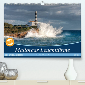 Mallorcas Leuchttürme (Premium, hochwertiger DIN A2 Wandkalender 2023, Kunstdruck in Hochglanz) von Hilger,  Axel
