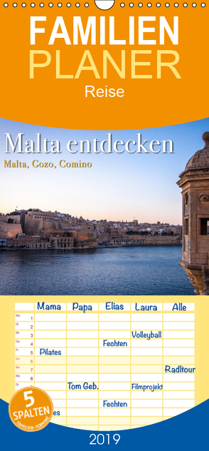 Malta entdecken Malta, Gozo, Comino – Familienplaner hoch (Wandkalender 2019 <strong>21 cm x 45 cm</strong> hoch) von Malms,  Emel