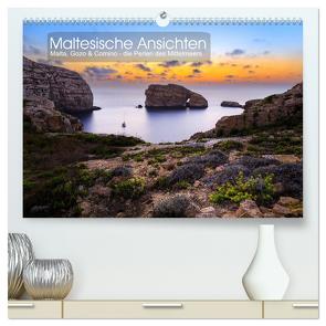 Maltesische Ansichten (hochwertiger Premium Wandkalender 2024 DIN A2 quer), Kunstdruck in Hochglanz von Peters,  Reemt