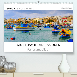 MALTESISCHE IMPRESSIONEN – Panoramabilder (Premium, hochwertiger DIN A2 Wandkalender 2023, Kunstdruck in Hochglanz) von Wilczek,  Dieter-M.