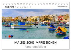 MALTESISCHE IMPRESSIONEN – Panoramabilder (Tischkalender 2024 DIN A5 quer), CALVENDO Monatskalender von Wilczek,  Dieter-M.