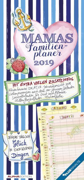 Mamas Familienplaner 2019 – Streifenkalender von ALPHA EDITION