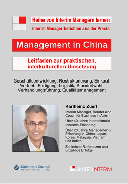Management in China von Schönfeld,  Dr. Harald, Zuerl,  Karlheinz