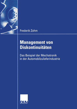 Management von Diskontinuitäten von Zohm,  Frederik
