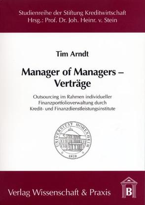 Manager of Managers – Verträge. von Arndt,  Tim