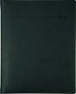 Manager-Timer Balacron schwarz 2024 – Cheftimer 21,7×26,6 cm – 1 Woche 2 Seiten – 160 Seiten – Balacron-Einband – Alpha Edition