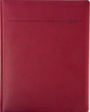 Manager-Timer Tucson rot 2024 – Cheftimer 21,7×26,6 cm – 1 Woche 2 Seiten – 160 Seiten – Tucson-Einband – Alpha Edition