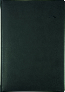 Manager-Timer XL Tucson schwarz 2024 – Cheftimer A4 (21,7×30,3 cm) – 1 Woche 2 Seiten – 160 Seiten – Tucson-Einband – Alpha Edition
