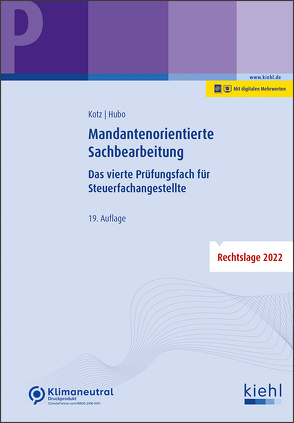 Mandantenorientierte Sachbearbeitung von Hubo,  Dorothee, Kotz,  Helmut